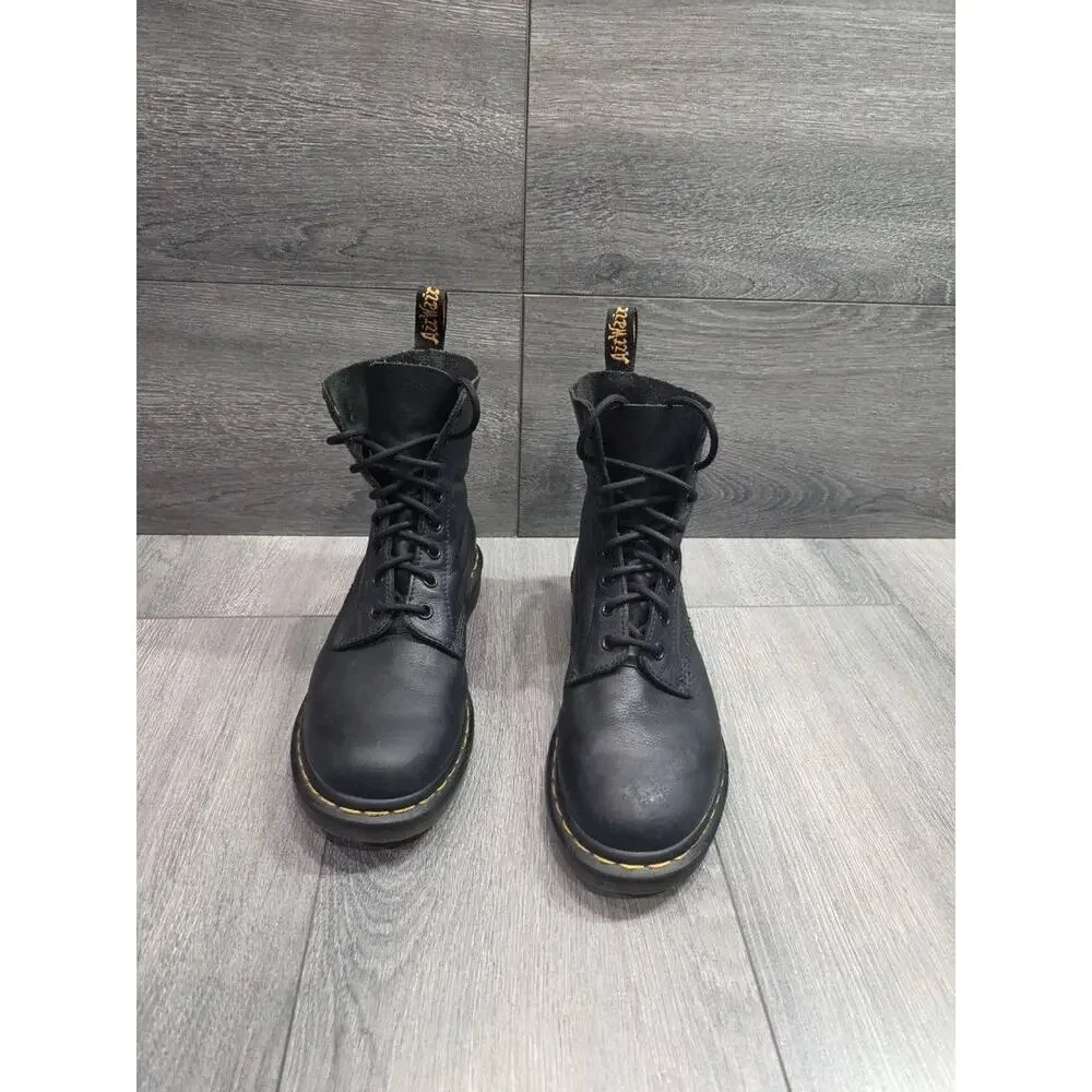 Dr. Martens Doc Martens 1460 Ambassador Blk Leather Lace Up Boots Size 8 S000151